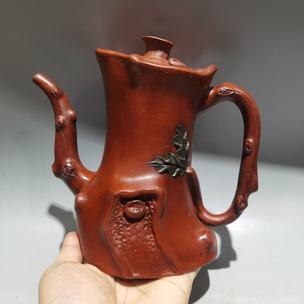 Chinese Yixing Zisha Clay Handmade Exquisite Teapot（树桩壶 低款：陈鸣远）