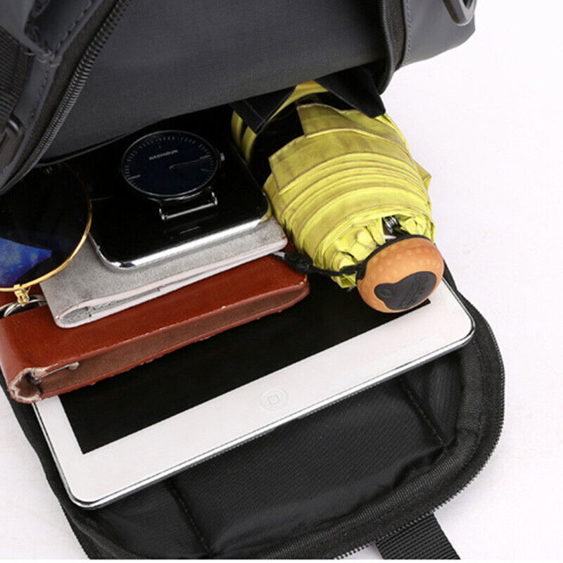 Men's Crossbody Shoulder Chest Sling Backpack Bag Messenger Anti-Theft USB Port