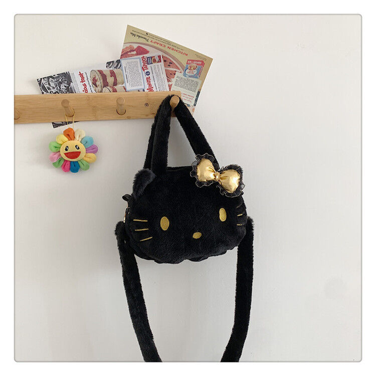 Girls Cute Hello Kitty Handbags Hello Kitty Shoulder Bags Plush Crossbody Bag