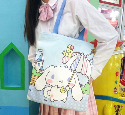 Cute Cinnamoroll Women Girls Tote Bag Casual Handbag Shopping Bag Shoulder Bag