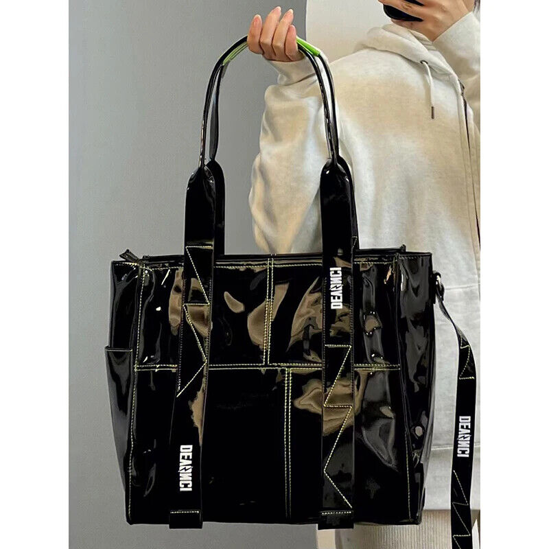 Women's Bag Patent Ladies Tote Bags Harajuku Aesthetic Crossbody Shoulder Bags