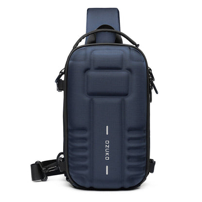 OZUKO New Hard Shell Crossbody Bag, Outdoor Tactical Men's Bag Sling Backpack