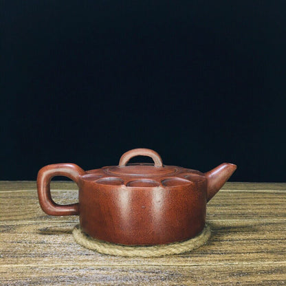 vintage chinese yixing purple clay teapot zisha ceremony carving Collectible art