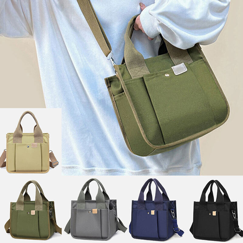 Women Canvas Casual Bag Adjustable Shoulder Strap Handbag Cross Body Bag Tote