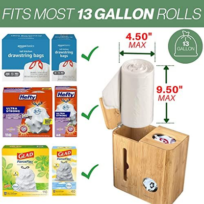 Ayos Grocery Bag Holder & Trash Dispenser - 2 in 1 - Standard, Natural