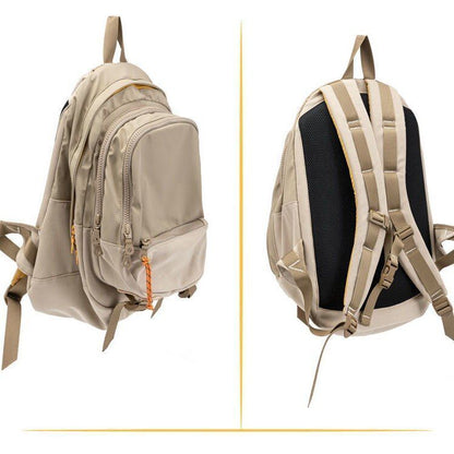 Canvas Traveling Backpack Schoolbag Bag Pack Zipper Polyester Bookbag Gray Green