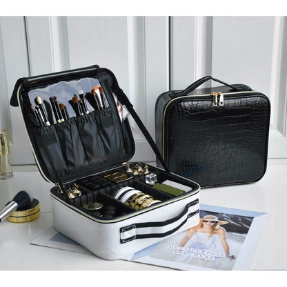 Pattern Cosmetic Bag Partition Multi Functional Traveling Storage Makeup Cases
