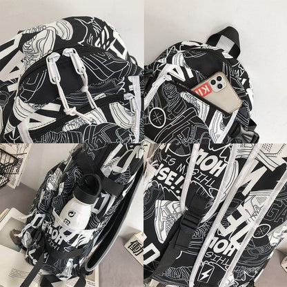 Girl Male School Bag Men Backpack Women Boy Bag Nylon Ladies Student