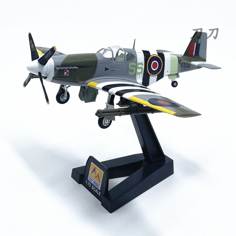 1:72 British Allied P-51b Mustang Attack Aircraft Model Display