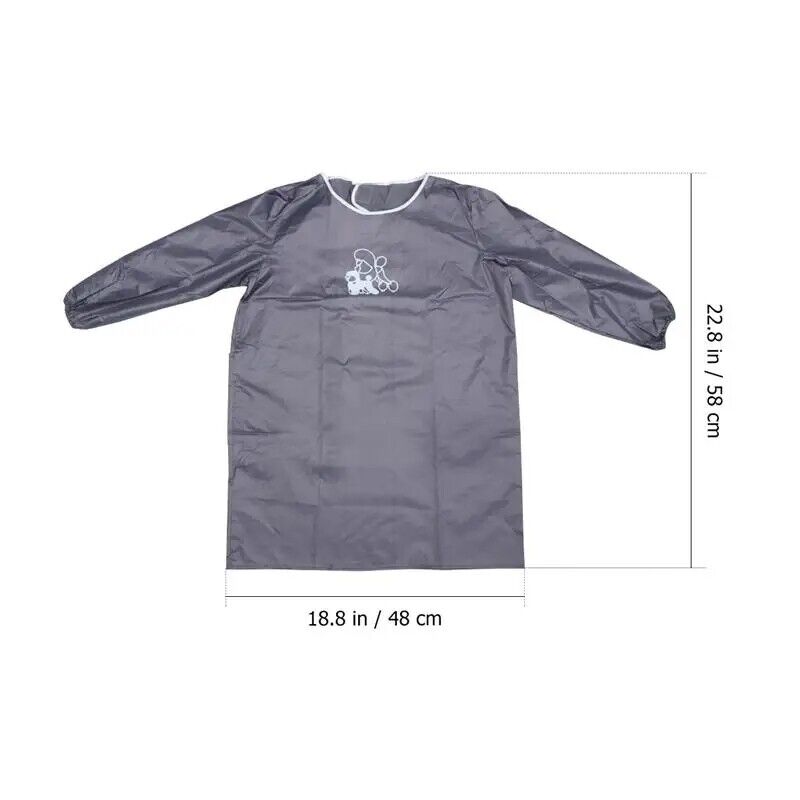 Aprons Long Sleeves Working Clothes Antistatic Waterproof Pet Grooming 58x48x2cm