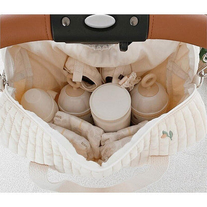 Embroidery Quilted Baby Bag Single Shoulder Bag Travel Outing Bag