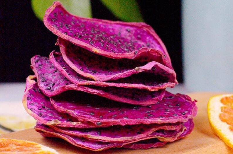 Natural Dried Red Pitaya Slices Dragon Fruit Wheels Makes A Healthy Tea