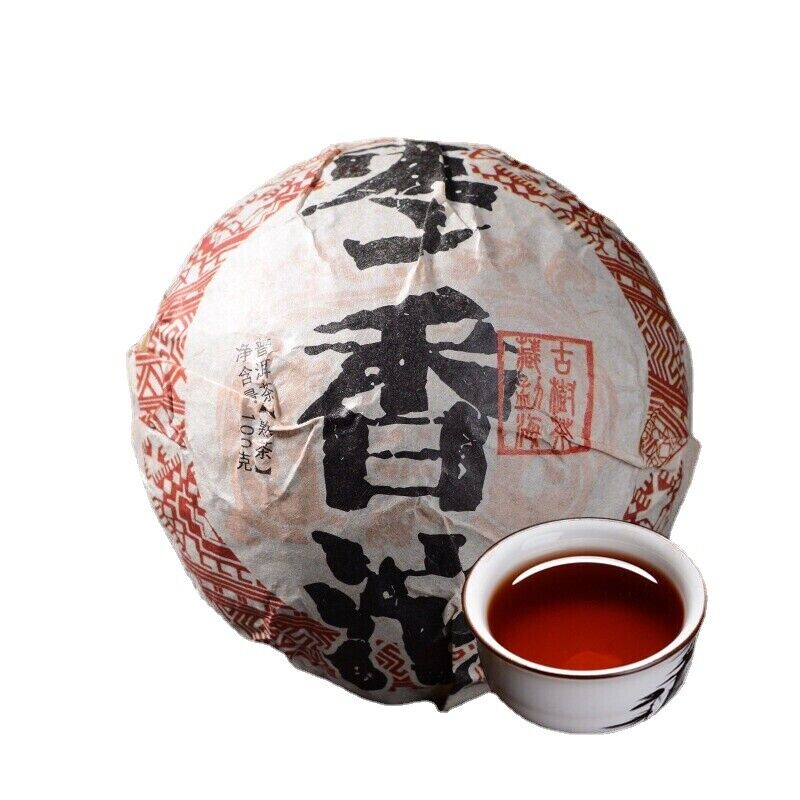 Jujube Fragrant Tuocha TopGrade Cooked Pu'er Black Tea Natural 500g Bamboo Bowl-