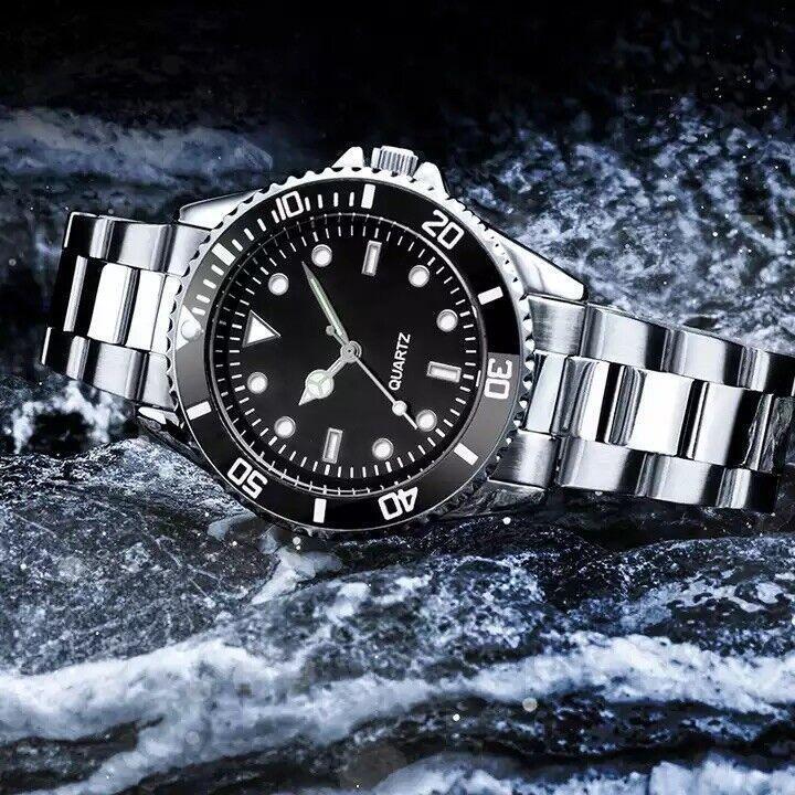 Men's Sports Diver Watch Swiss Style High Quality Movement Stainless Steel