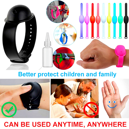 Pulsera Dispensador Desinfectante Alcohol Gel Libre De Virus Germenes Bacteria