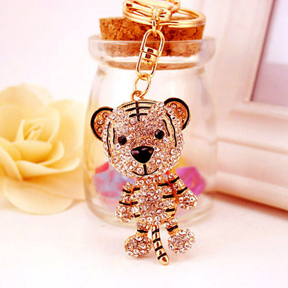 Lovely Tiger Key Ring Car Keychain Bag Charm Purse Pendant Keyring Key Cha-ca