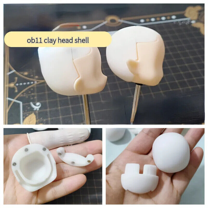 Pottery Clay Tools Resin Empty Shell Dolls Heads Magnetic Suction Insertion Type