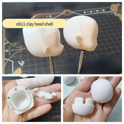 Pottery Clay Tools Resin Empty Shell Dolls Heads Magnetic Suction Insertion Type