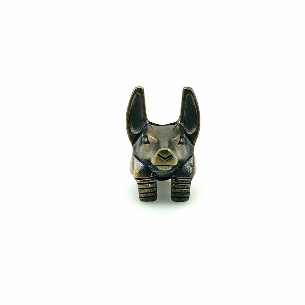 Anubis Head Knife Beads Outdoors Tools Brass Lanyard Pendants Keyring Accessory