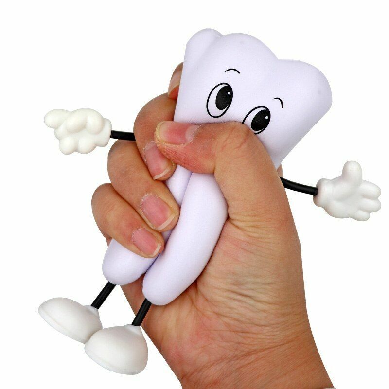 Dental Teeth Gifts Dentistry Tooth Shaped Model Squeeze Ball Soft PU Foam 12.5cm