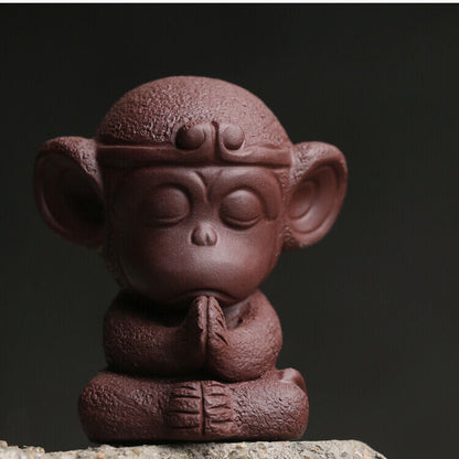 Creative Home Decoration Yixing Zisha Tea Pet Monkey Statue Small Tea Play New
