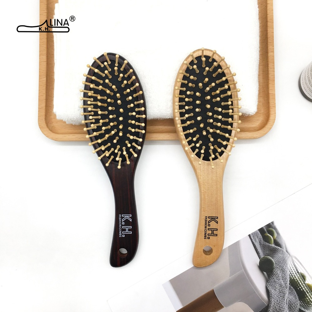 KH Wooden Massage Comb Scalp Air Cushion Comb Wood Comb Massage Scalp Brush
