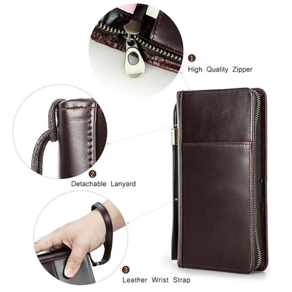 Men Passport Cover Travel Wallets ID Card Bag Organizer Document Pouch