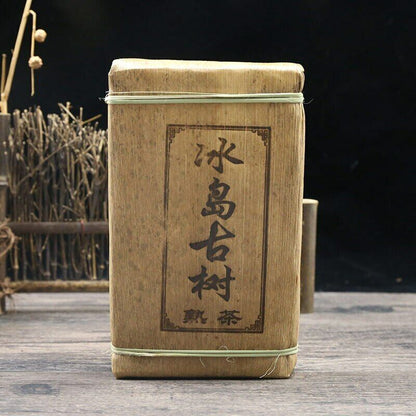 Natural Island Ancient Tree Puer Tea Arbor Fragrant Tea Brick 500g Ripe Puerh