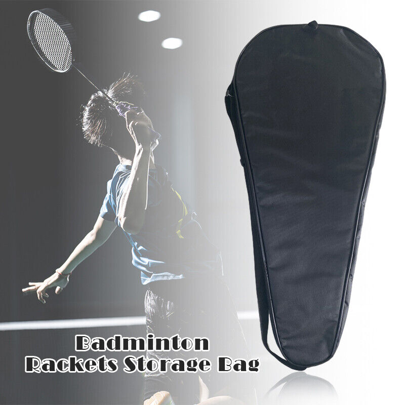 Badminton Racket Storage Bag Portable Zipper Sports Pocket Shoulder Bag 1pcs