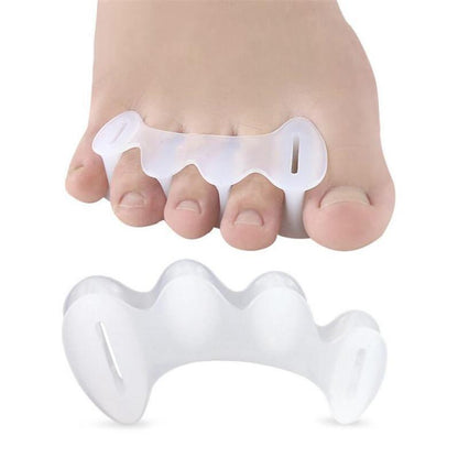 1pair Silicone Toe Finger Separator 3 Hole Hallux Valgus Orthopedic Spacers Buni
