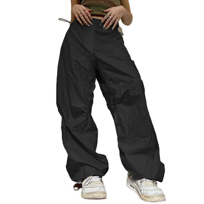 Women Cargo Joggers Pants Baggy Loose Elastic Wide Leg Loose Trousers Streetwear