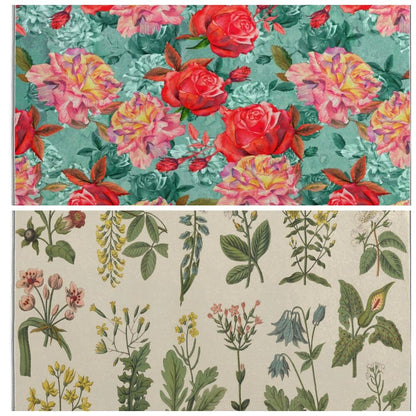Dish Drying Mats Botanical Print Microfiber Kitchen Counter Super Absorbent Pads
