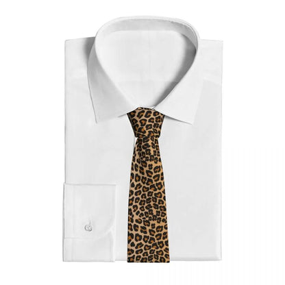 Men Women Neckties Polyester Slim Classic Fashion Animal Leopard Printed 145x8cm