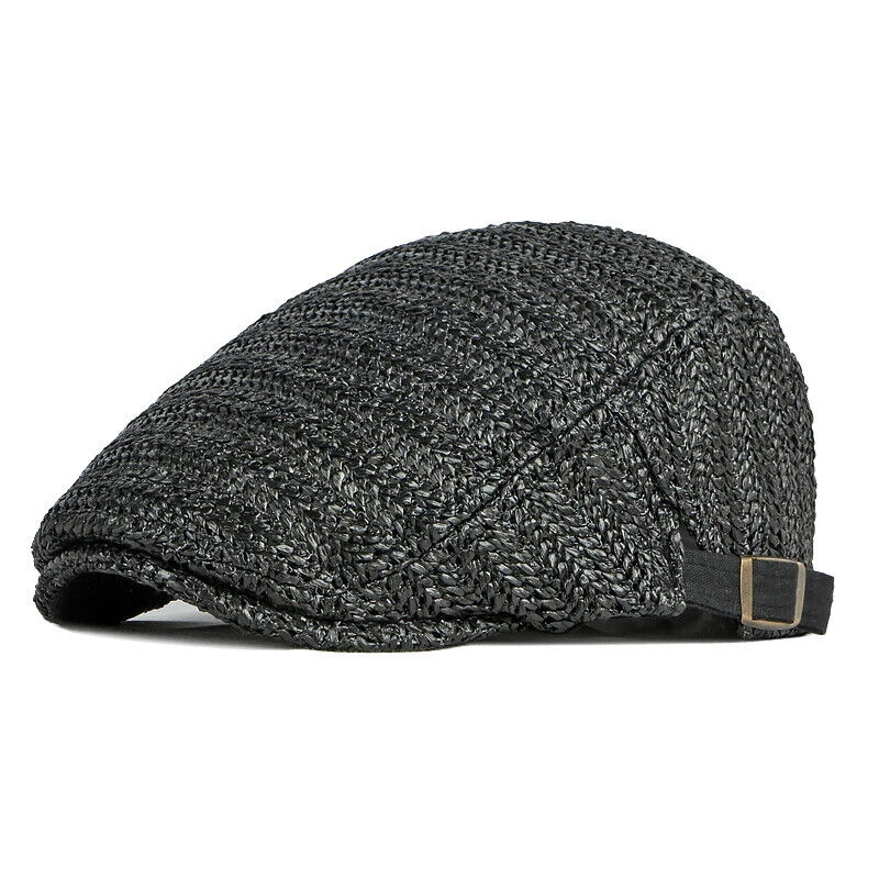 Men Beret Hat Summer Full Mesh Herringbone Women Breathable Peaked Ivy Visor Cap