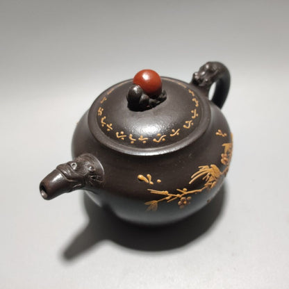 Vintage Chinese Yixing Purple Clay Teapot Zisha Ceremony Exquisite Teaware Rare