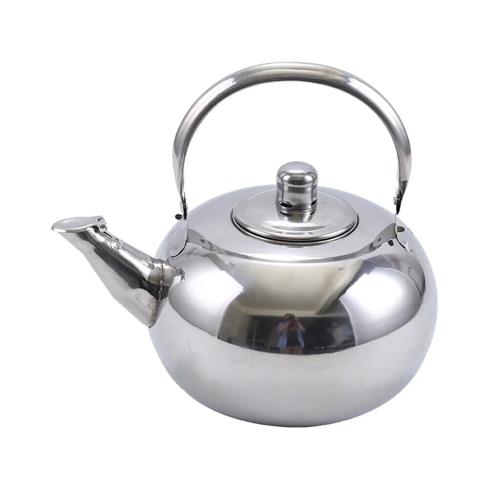 Whistling Tea Kettle W/Strainer Stainless Steel Portable Gas Stove Teapot 1.5-2L