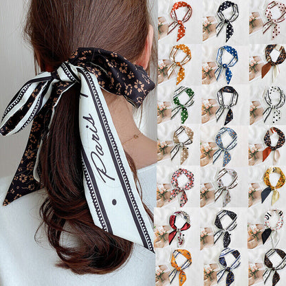 Ladies Neck Scarf Long Ribbon Wrap Tied Bag Handle Hair Wrist band Neckerchief*