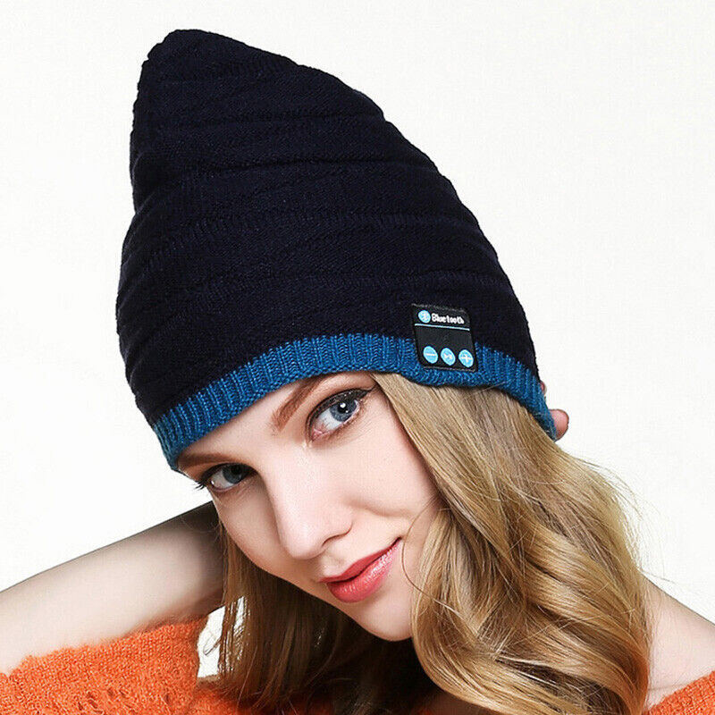 Bluetooth 5.0 Headset Wireless Headphone Warm Smart Music Beanie Hat Cap speaker