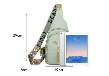 Tassels Women Crossbody Bags Chest Bag PU Waist Belt Bag Handbag