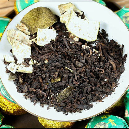 500g Premium Cooked Tea Black Tea Tangerine Peel Pu-Erh Tea Chinese Puerh