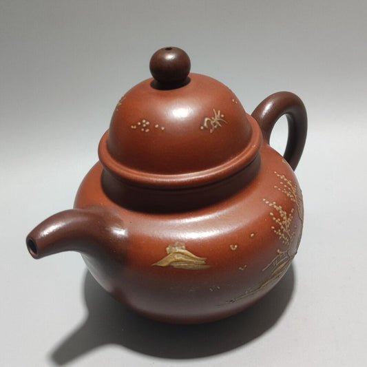 Vintage Chinese Yixing Purple Clay Teapot Zisha Ceremony Exquisite Teaware Art