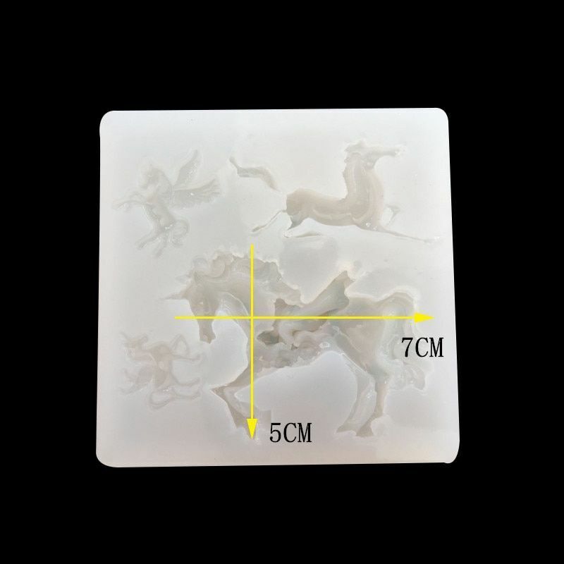 Big Unicorn Horse Silicone Mold 5x7cm Resin Liquid DIY Jewelry Charm Making Tool