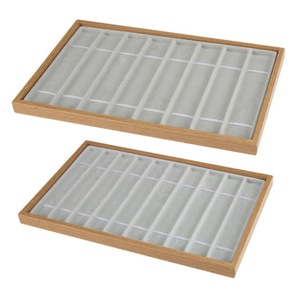 Watches Display Box 8-10 Grids Wood Portable Holder Organizer Strap Storage Case
