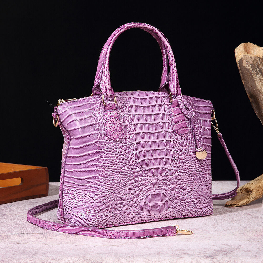 Women Patent Leather Crocodile Handbag Sling Satchel Tote Shoulder Bag Party Bag