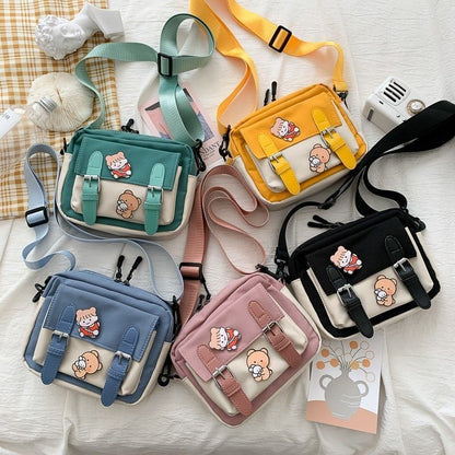 Winter Canvas Bag Fashion Belts Decorative Cloth Bags One-shoulder Diagonal Bag