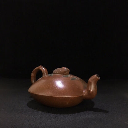 vintage chinese yixing purple clay teapot zisha ceremony carving Collectible art