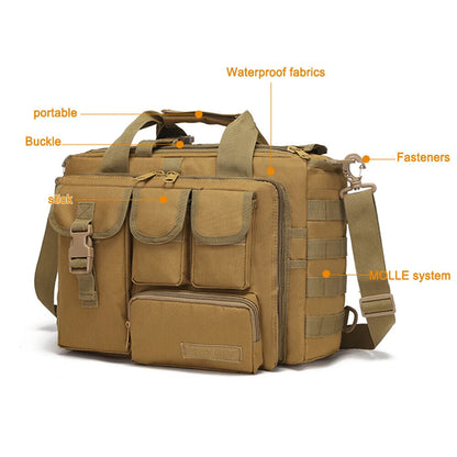 Backpack Tactical Shoulder Bag Men Laptop Handbags Outdoor Travel Bag