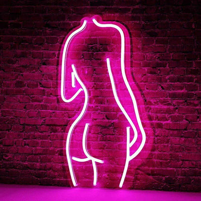 LED Neon Lights Lady Sign Wall Hanging Bar Pub Decors Artwork Acrylic 50x26.4cm