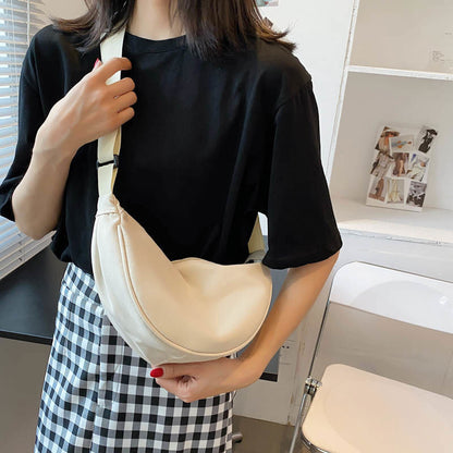 Crossbody Canvas Sling Bag For Women Hobos Chest Bag Students Shoulder Bag Strap
