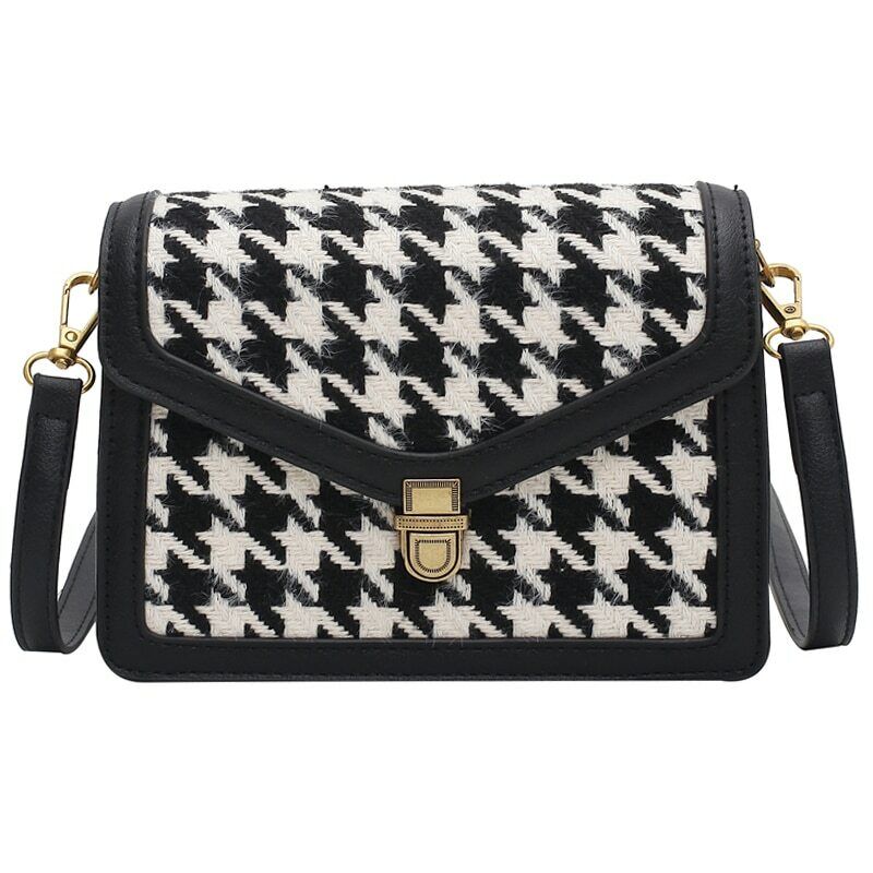 Houndstooth Crossbody Bag Shoulder Handbags Female Luxury Trending Bag Purses